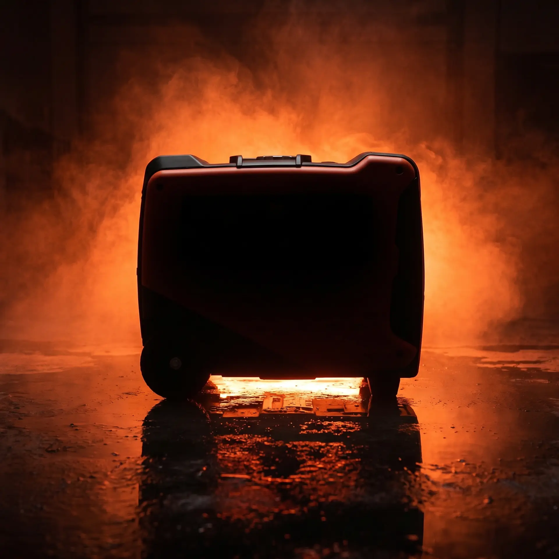 Silhouet van 5 kW generator, binnenkort verwacht